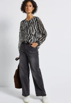 Chiffon blouse met zebraprint