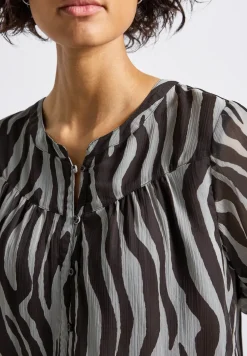 Chiffon blouse met zebraprint