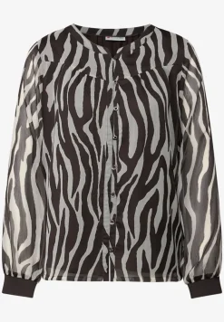 Chiffon blouse met zebraprint