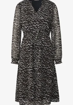 Chiffon jurk met smok details