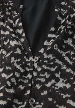 Chiffon jurk met smok details