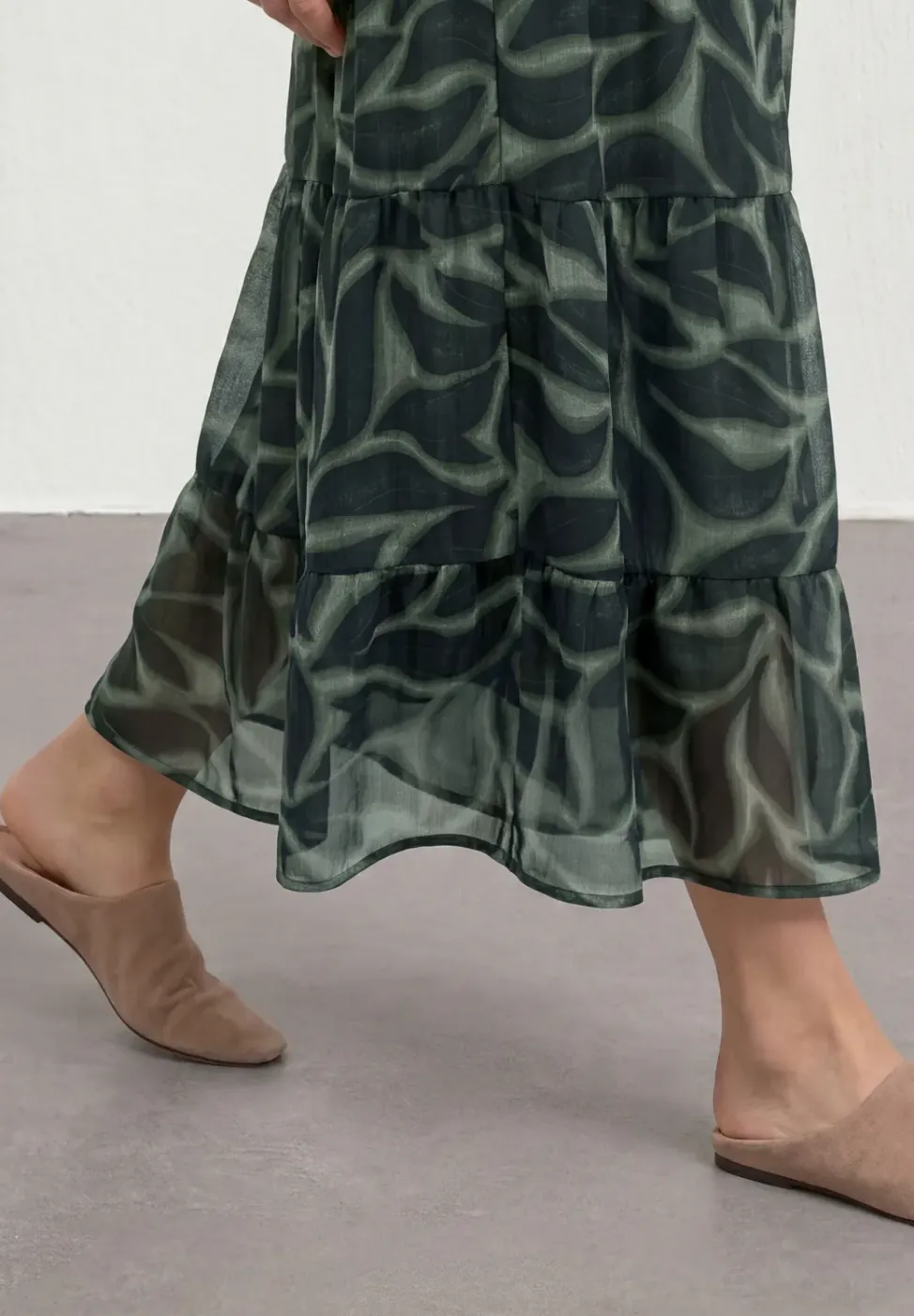 Chiffon maxirok met print