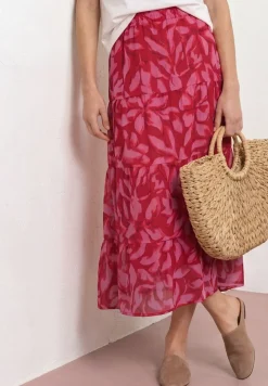 Chiffon maxirok met print