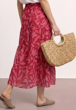 Chiffon maxirok met print