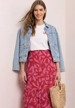 Chiffon maxirok met print