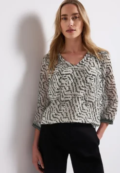 Chiffon tuniek met rimpels