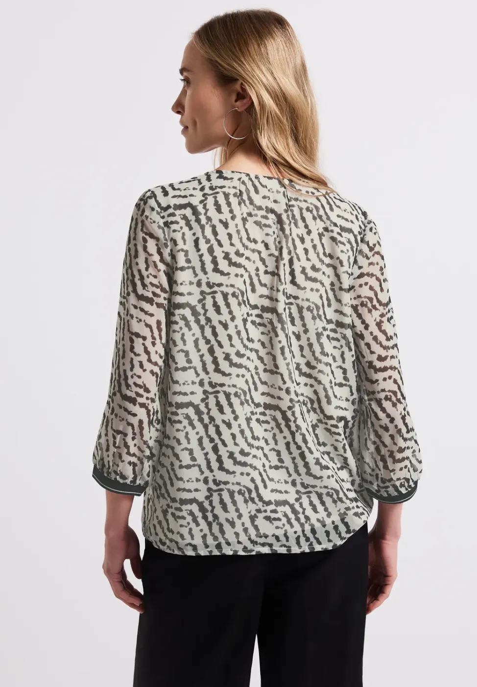 Chiffon tuniek met rimpels