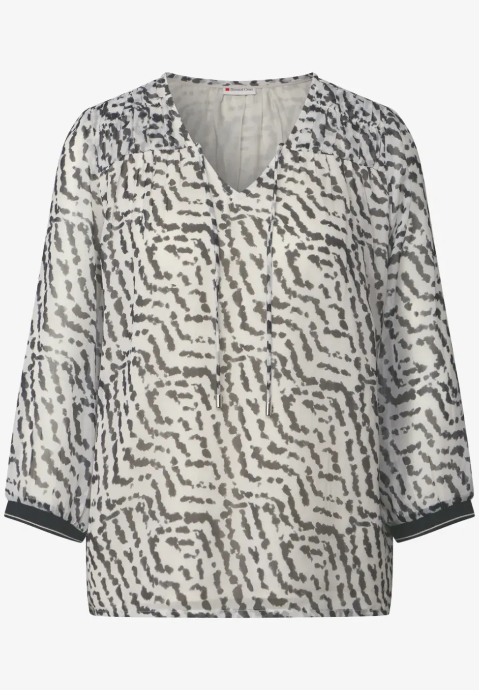 Chiffon tuniek met rimpels
