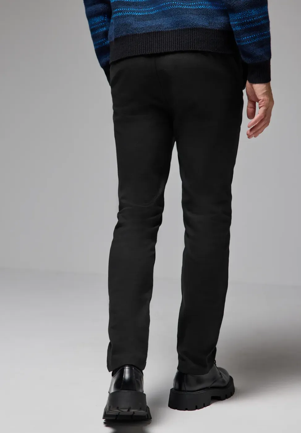 Chino in wollen look