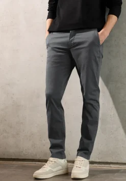 Chino met elastische tailleband