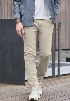 Chino met elastische tailleband