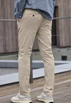 Chino met elastische tailleband