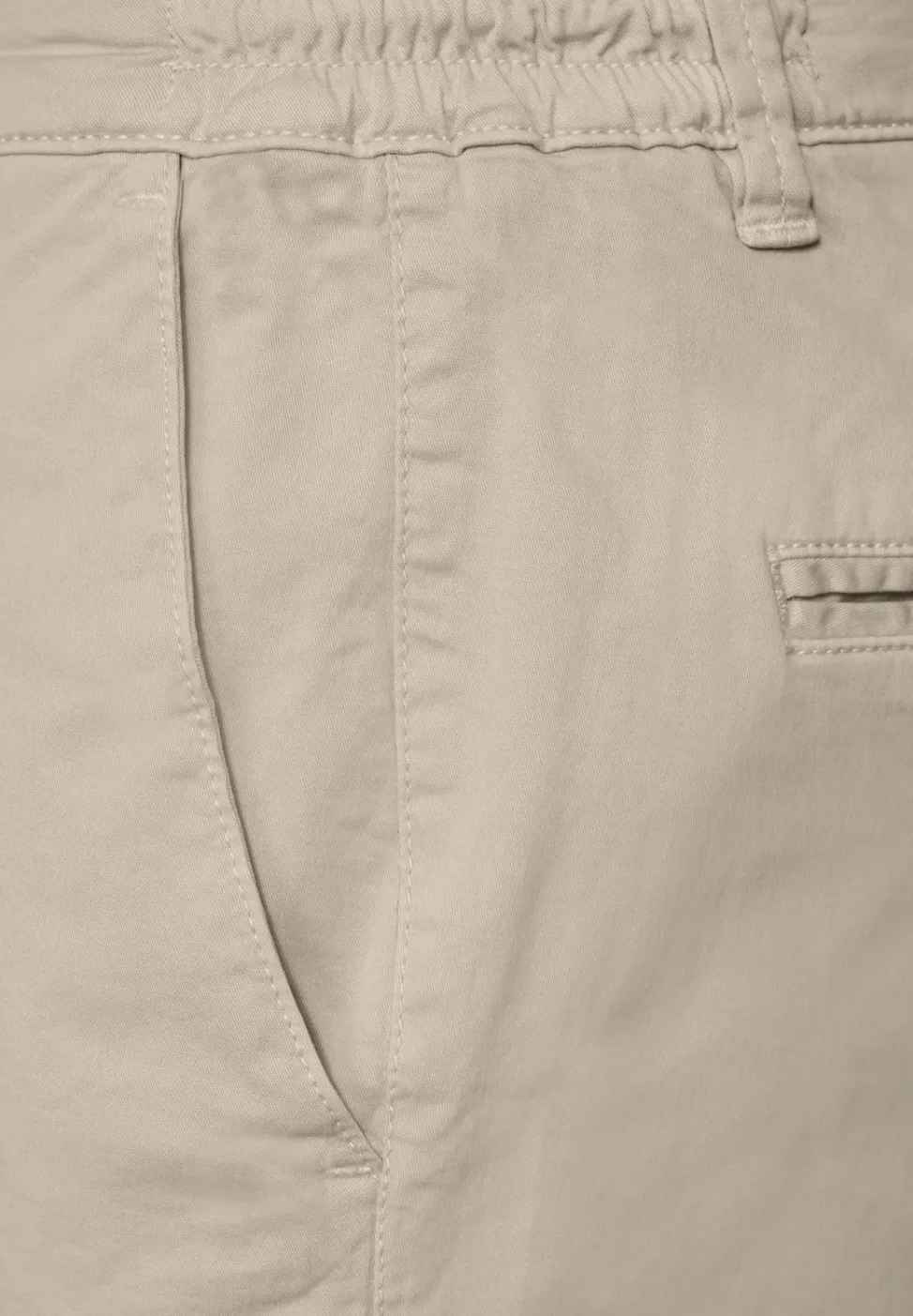 Chino met elastische tailleband
