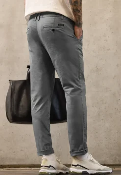 Chino met elastische tailleband