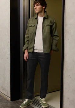 Chino met elastische tailleband