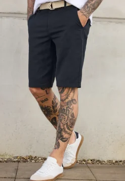 Chinoshorts met structuur