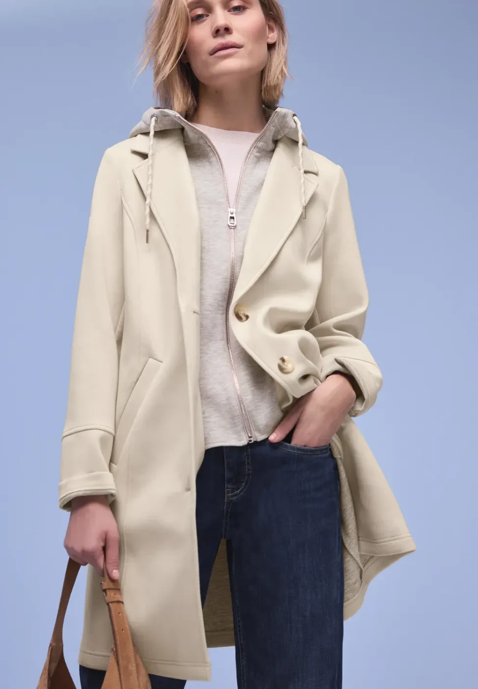Coat met inlegwerk