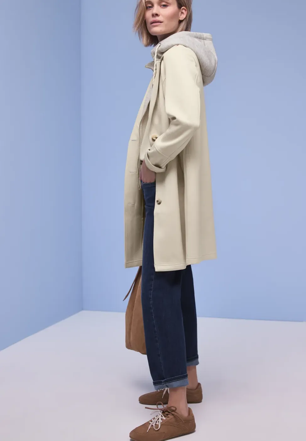 Coat met inlegwerk