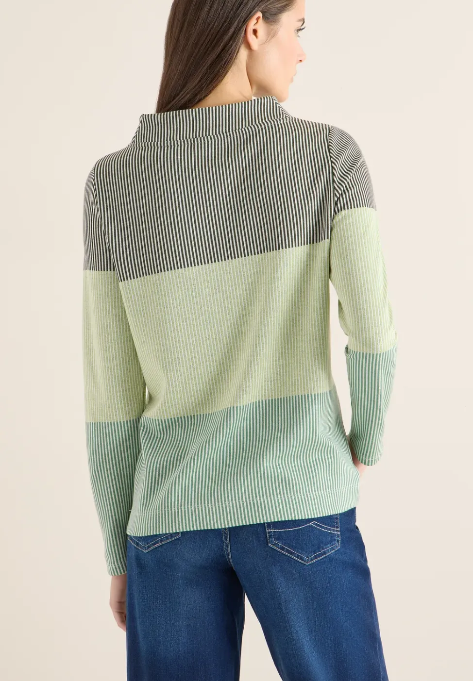 Colorblock jacquard shirt