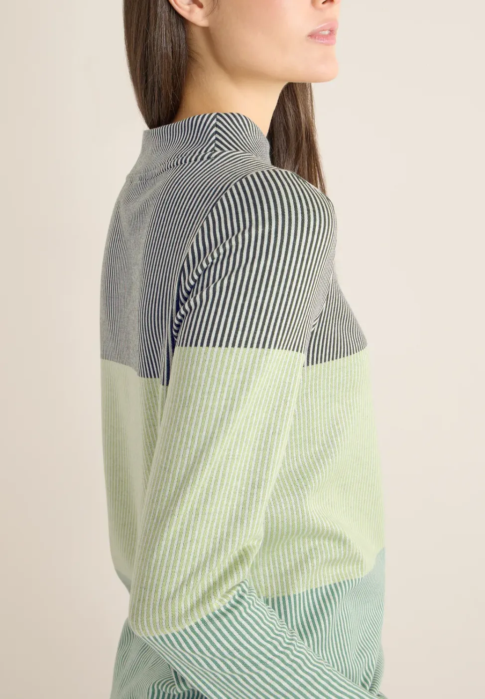 Colorblock jacquard shirt