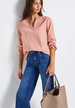Corduroy blouse met ruches