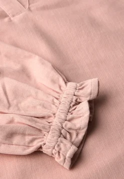 Corduroy blouse met ruches