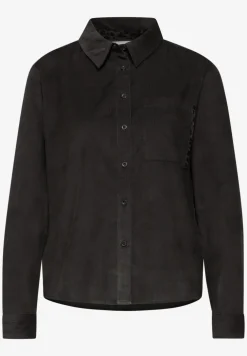 Corduroy blouse met tape details