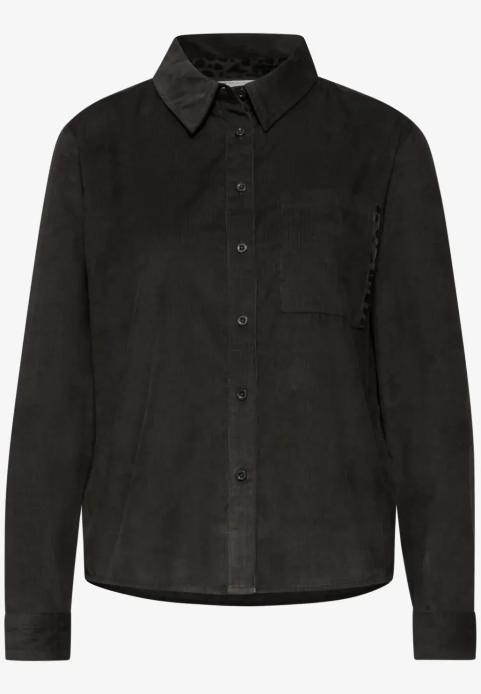 Corduroy blouse met tape details