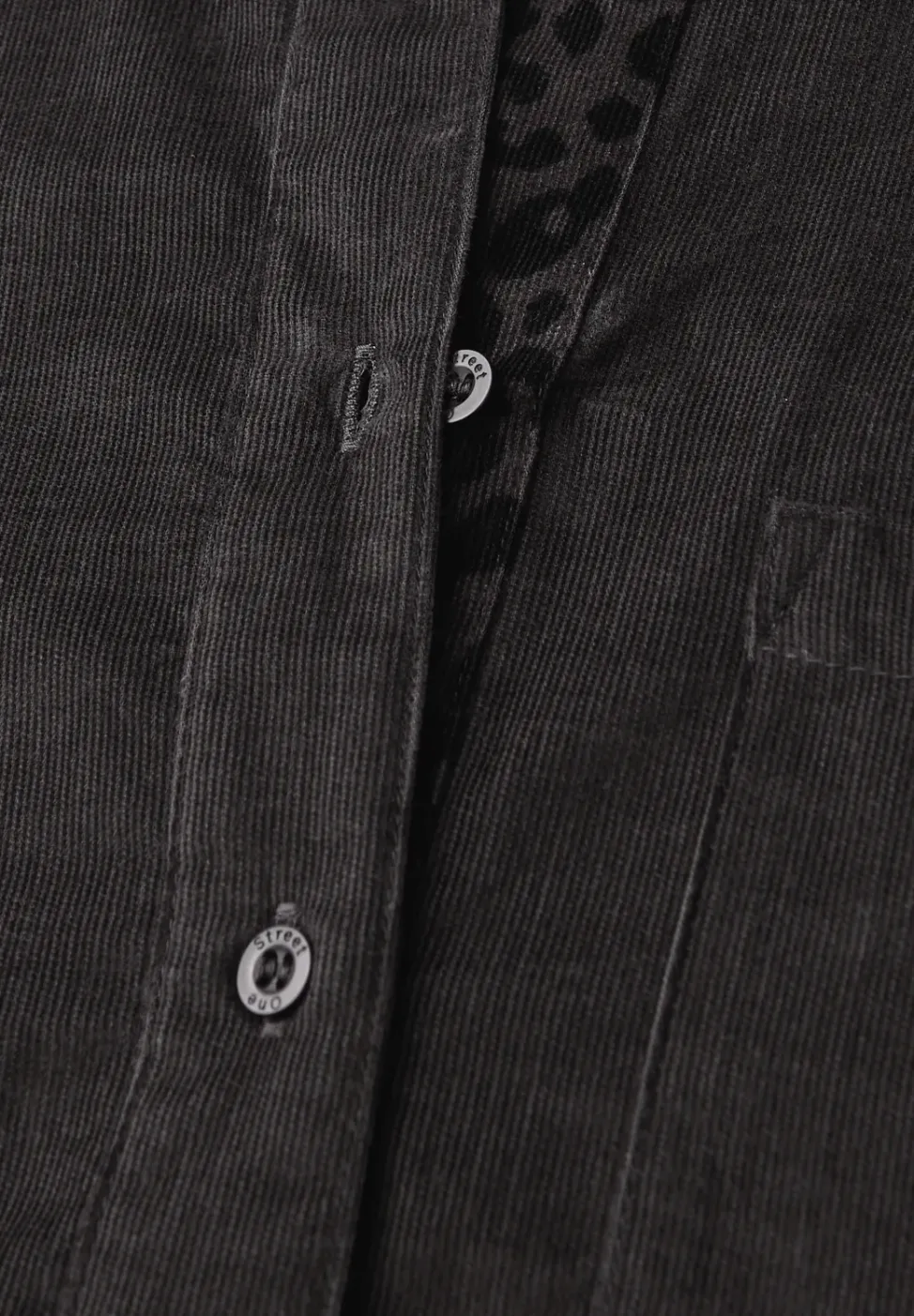 Corduroy blouse met tape details