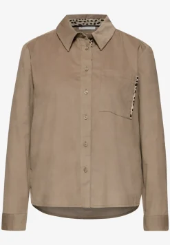 Corduroy blouse met tape details