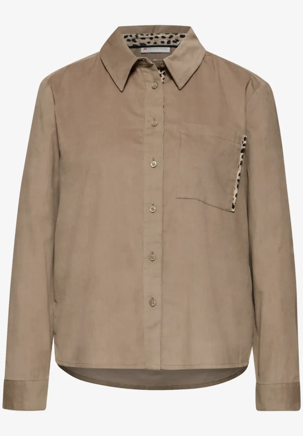 Corduroy blouse met tape details