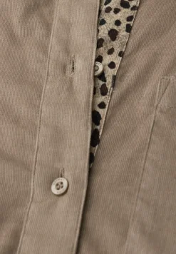 Corduroy blouse met tape details