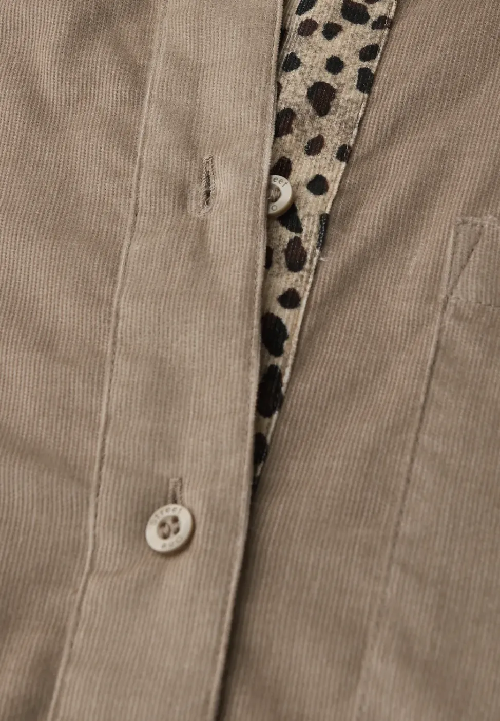 Corduroy blouse met tape details