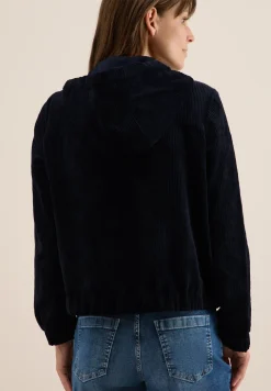 Corduroy jas met capuchon