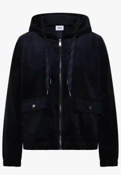 Corduroy jas met capuchon