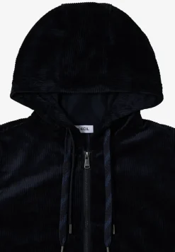 Corduroy jas met capuchon