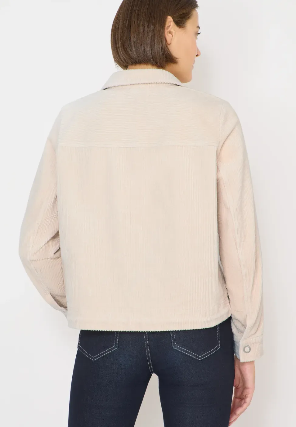 Corduroy jas met trekkoord