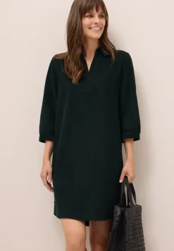 Corduroy jurk in effen kleur
