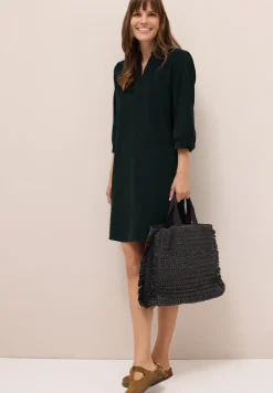 Corduroy jurk in effen kleur