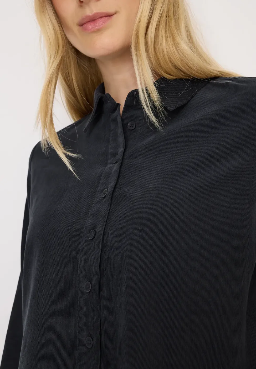 Corduroy jurk in effen kleur