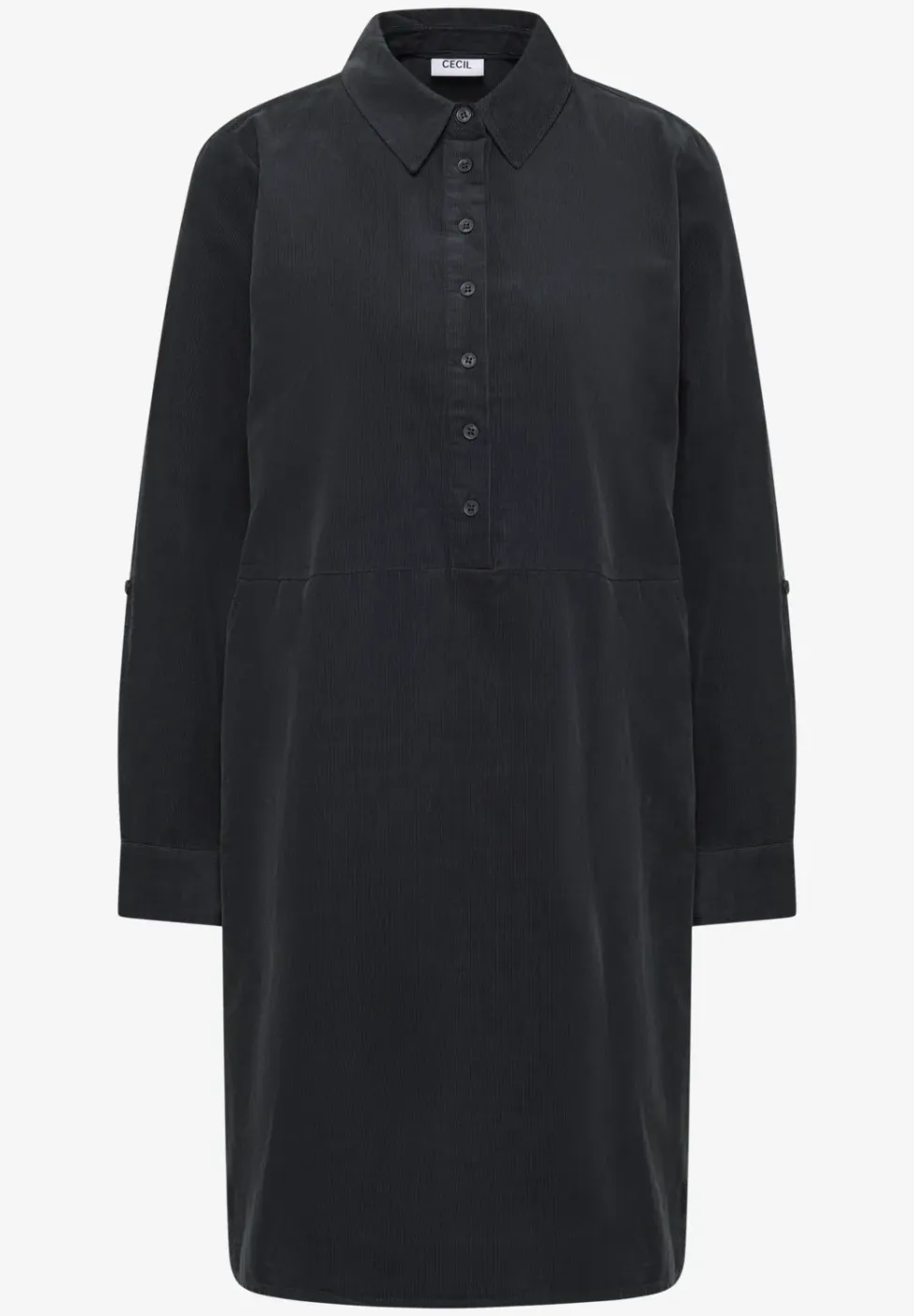 Corduroy jurk in effen kleur