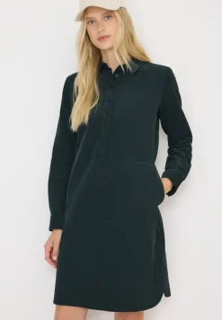 Corduroy jurk in effen kleur