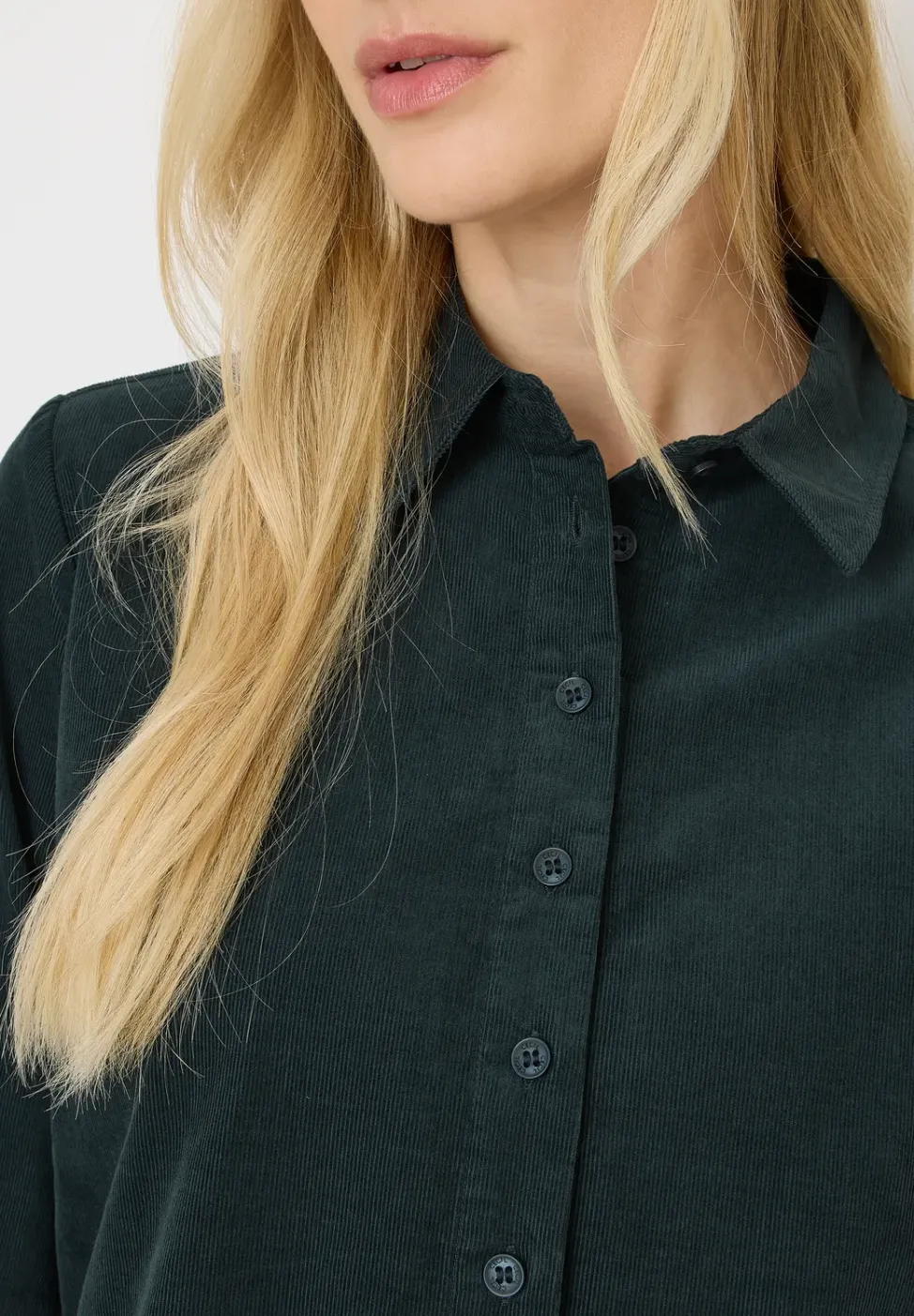 Corduroy jurk in effen kleur