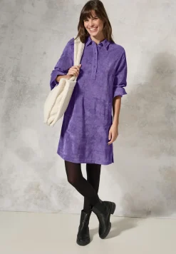 Corduroy jurk in effen kleur