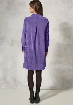 Corduroy jurk in effen kleur