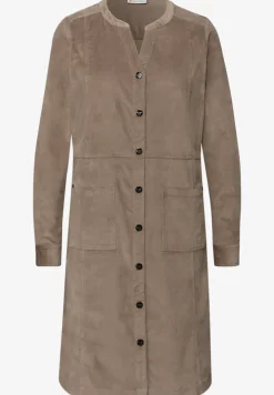 Corduroy jurk in effen kleur