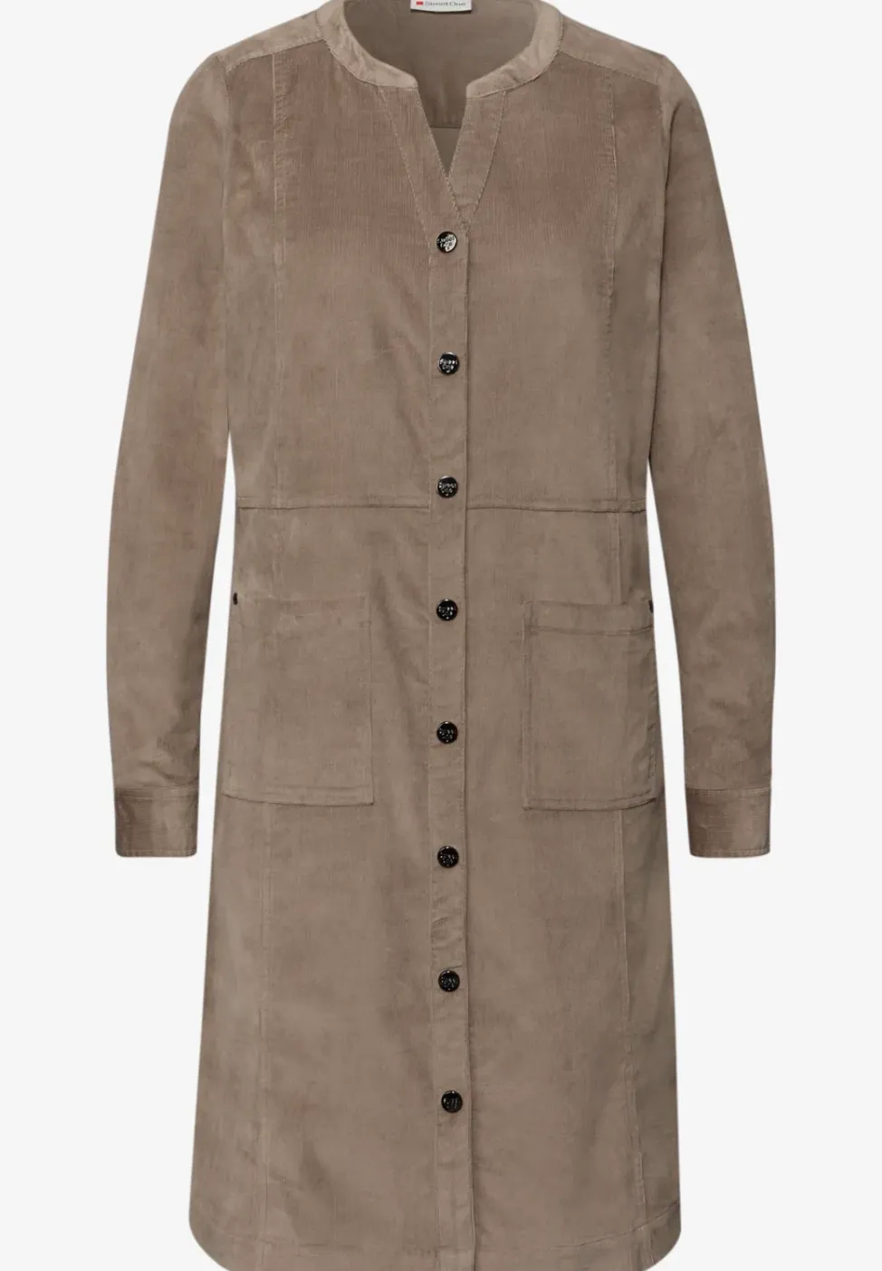 Corduroy jurk in effen kleur