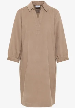 Corduroy jurk in effen kleur