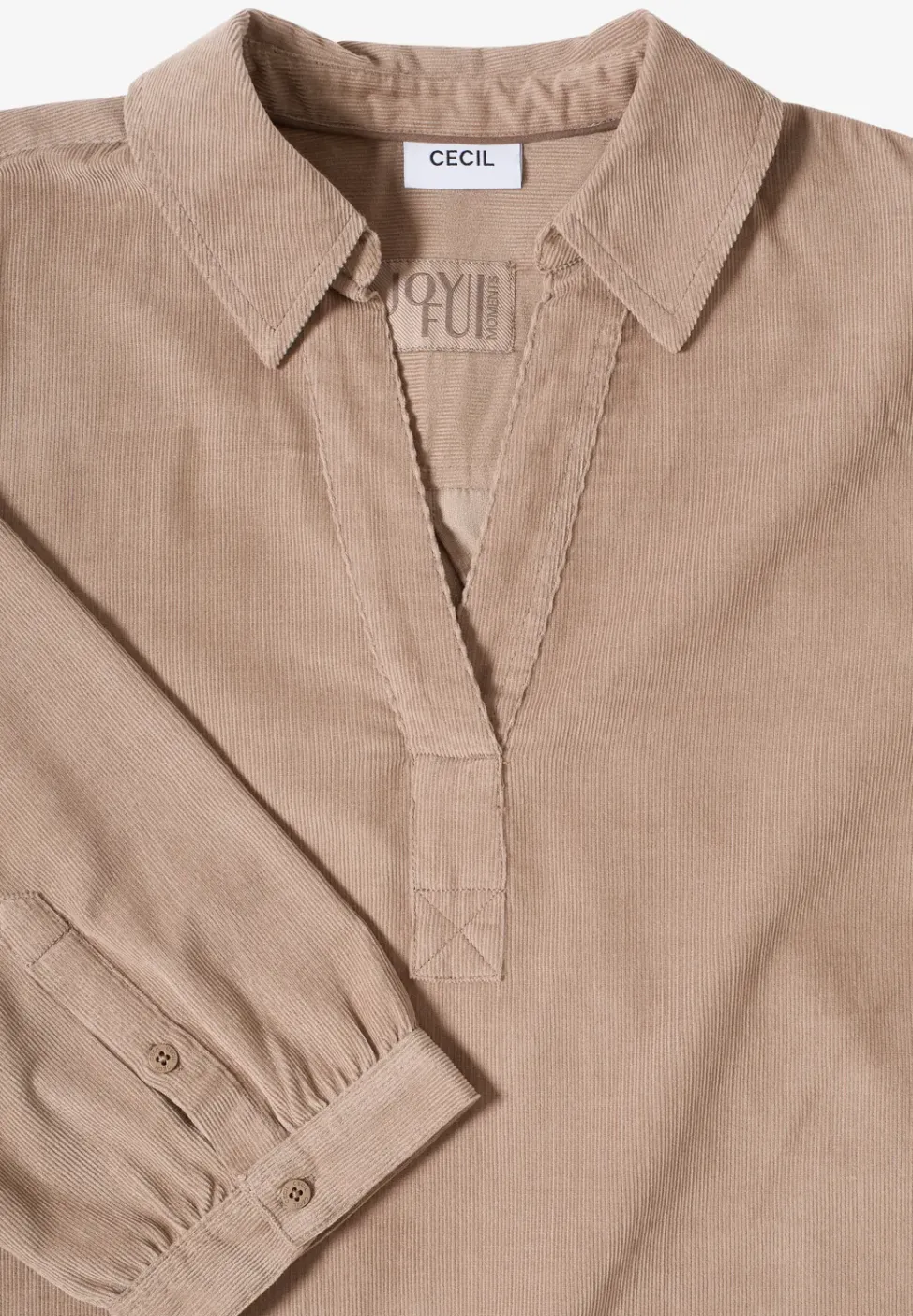 Corduroy jurk in effen kleur