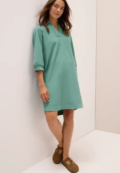 Corduroy jurk in effen kleur